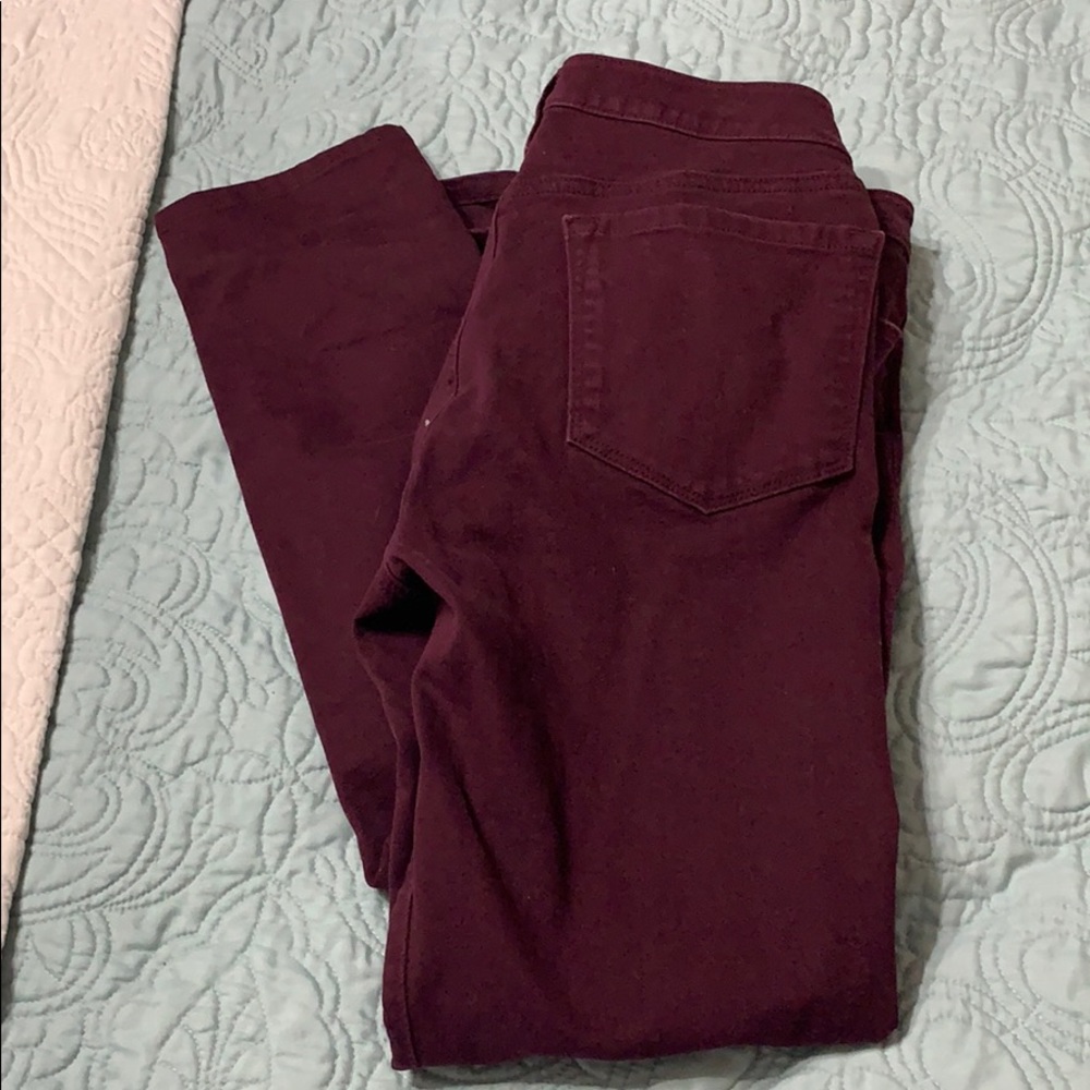 Maroon Loft Jeans